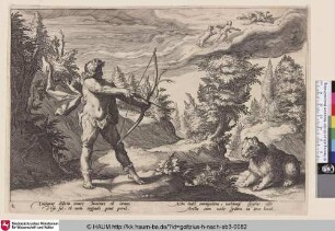 [Arcas richtet seinen Bogen auf seine Mutter; Arcas Preparing to Kill His Mother; Arcas richt zijn pijl op Callisto]