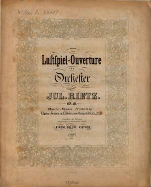 Lustspiel-Ouverture : für Orchester ; op. 18