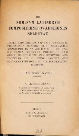 De nominum Latinorum compositione quaestiones selectae