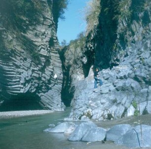 Sizilien. Alcantaraschlucht (Gole dell'Alcantara)