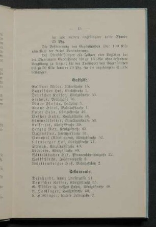Gasthöfe.