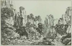 Die Liebethaler Steinbrüche : Adrian Ludwig Richter, Liebethaler Steinbrüche, Radierung, 1820