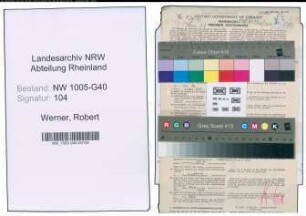 Entnazifizierung Robert Werner , geb. 23.02.1904 (Rechtsanwalt)