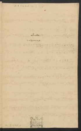 Duetto. Soprano