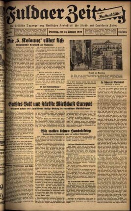 Ausgabe vom Dienstag, den 24. Januar 1939.