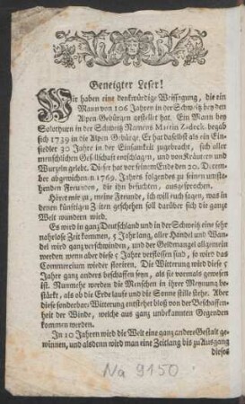Geneigter Leser!