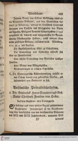 Ansehnliche Privatbibliotheken