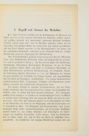 I. Begriff und Formen des Verkehrs