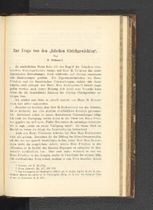 Zur Frage von den "falschen Gleichgewichten"
