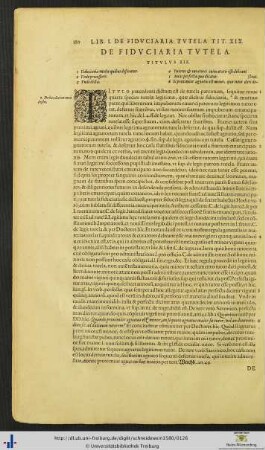 Titulus XIX. De Fiduciaria Tutela.