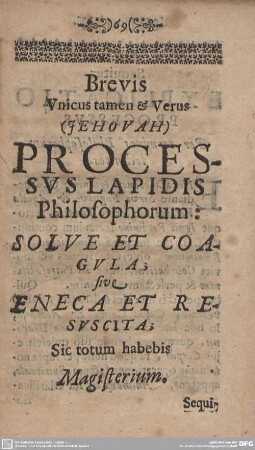PROCESSUS LAPIDIS PHILOSOPHORUM: ...