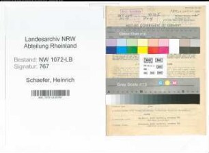 Entnazifizierung Heinrich Schaefer , geb. 19.03.1891 (Beamter)