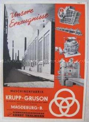 Werbeschrift des VEB Schwermaschinenbau "Ernst Thälmann" (ehemals Krupp-Gruson)