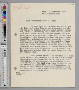 Brief an Max Sauerlandt