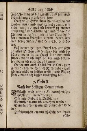 7. Gebett Nach der heiligen Communion