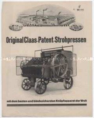 Original Claas-Patent-Strohpressen mit dem besten und bindesichersten Knüpfapparat der Welt