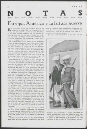 Notas - Europa, América y la futura guerra