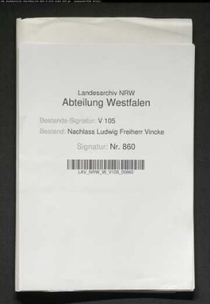 287 Briefe des Gatten Ludwig Vincke