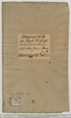 Ezio. Excerpts - Mus.2410-F-74 : strings, bc, ob (2); HWV 29