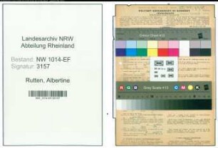 Entnazifizierung Albertine Rutten , geb. 08.04.1863 ()