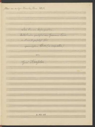 Der kleine Rosengarten. Excerpts; Coro