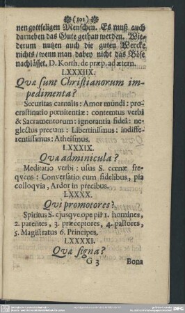 LXXXIIX. Quae sunt Christianorum impedimenta?