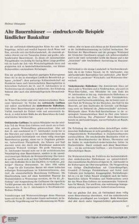 Alte Bauernhäuser - eindrucksvolle Beispiele ländlicher Baukultur
