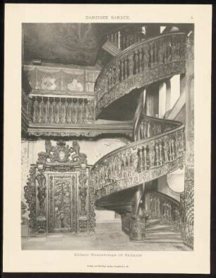 Taf. 1. Eichene Wendeltreppe im Rathause.
