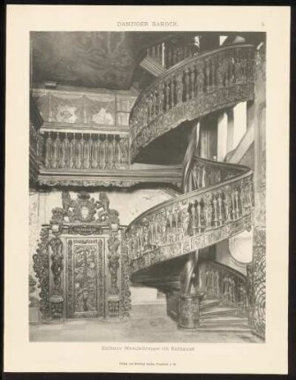 Taf. 1. Eichene Wendeltreppe im Rathause.