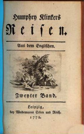 Humphry Klinkers Reisen : Aus dem Englischen, 2