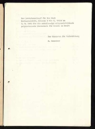 Der Lehrplanentwurf für das Fach Werkunterricht ...