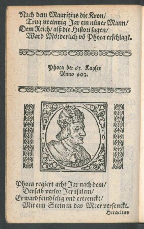 Phoca der 63. Kayser Anno 603.