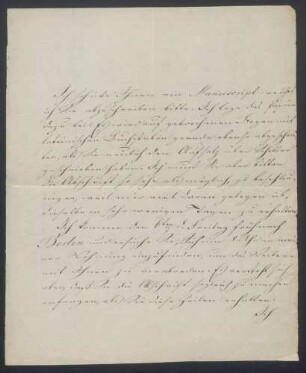 Wilhelm von Humboldt an Herrn Pahl
