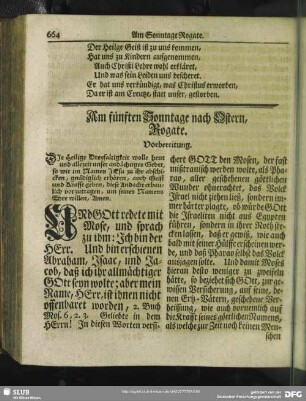 Am fünften Sonntage nach Ostern, Rogate