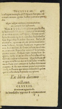 Ex libro decimo octavo.