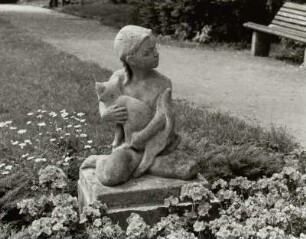 Mädchen mit Katze