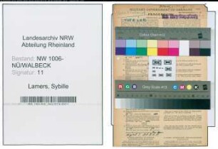 Entnazifizierung Sybille Lamers , geb. 17.08.1903 ()