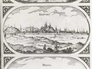 Nova et accurata totius Germaniae tabula (Karte 5) Ausschnitt: Ansicht von Erfurt