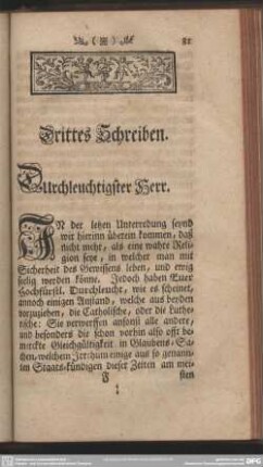 Drittes Schreiben