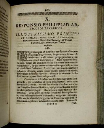X. Responsio Philippi Ad Articulos Bavaricos.