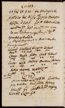 1008-1034, 20. Juni 1785 Oliver Wallis wird GFM - 25. Juni 1785 Forts. v. p. 1028...