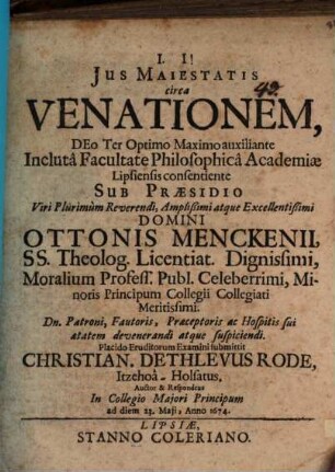 Ius maiestatis circa venationem