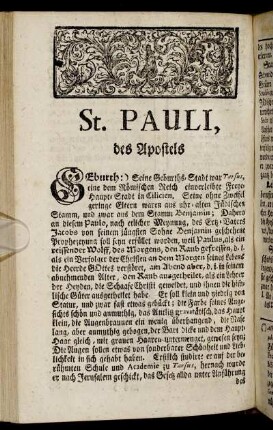 St. Pauli, des Apostels.