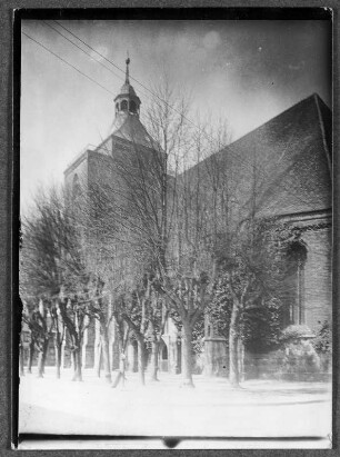An der Stadtkirche in Osterburg umgeben von einem Lindenhain