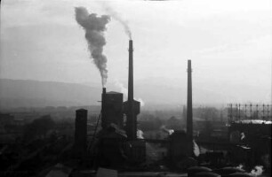 Freiburg: Gaswerk, Ausblick vom Turm auf altes Gaswerk