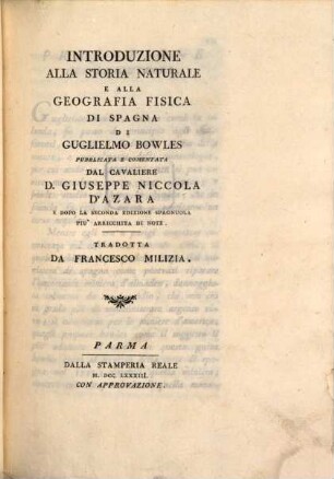 Introduzione Alla Storia Naturale E Alla Geografia Fisica Di Spagna, 1