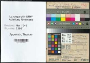 Entnazifizierung Theodor Appelrath , geb. 27.03.1904 (Kaufmann)