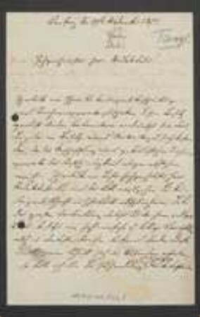 Brief von Eduard Tangl an Unbekannt