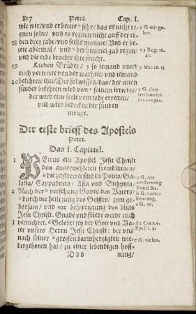 Der erste brieff des Apostels Petri.