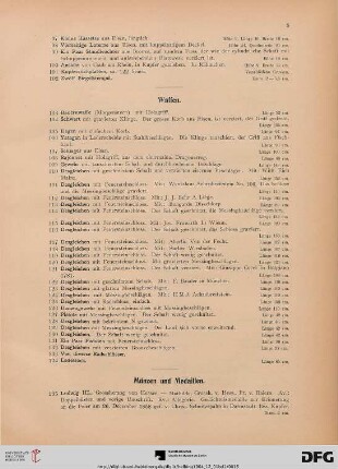 Waffen (Nr. 103-134)